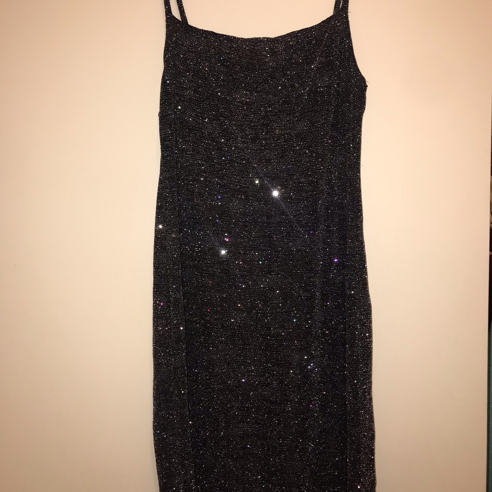 Black Glitter Party Dress